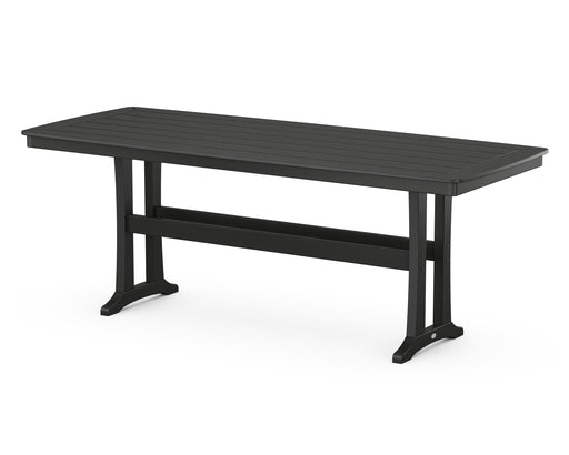 POLYWOOD® Nautical Trestle 39” x 97” Counter Table in Black
