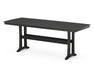 POLYWOOD® Nautical Trestle 39” x 97” Counter Table in Black