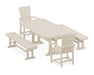POLYWOOD Quattro 5-Piece Dining Set with Trestle Legs in Sand