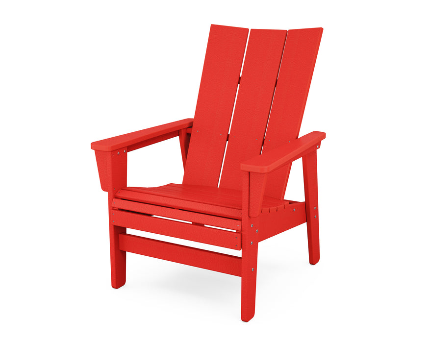 POLYWOOD® Modern Grand Upright Adirondack Chair in Sunset Red