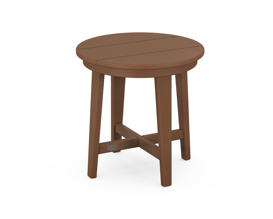 POLYWOOD Newport 19" Round End Table in Teak