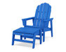 POLYWOOD® Vineyard Grand Upright Adirondack Chair with Ottoman in Pacific Blue