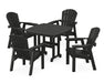 POLYWOOD Seashell 5-Piece Dining Set in Black