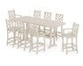 POLYWOOD® Chippendale 9-Piece Bar Set with Trestle Legs in Sand
