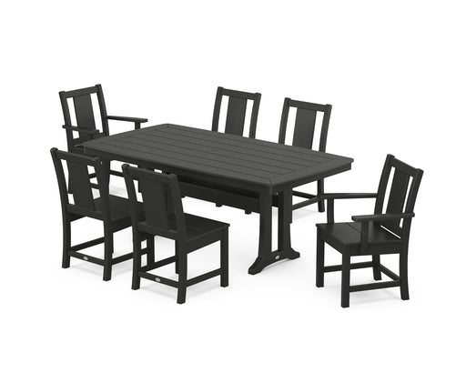 POLYWOOD® Prairie 7-Piece Dining Set with Trestle Legs in Green