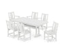 POLYWOOD® Prairie Arm Chair 7-Piece Dining Set with Trestle Legs in White