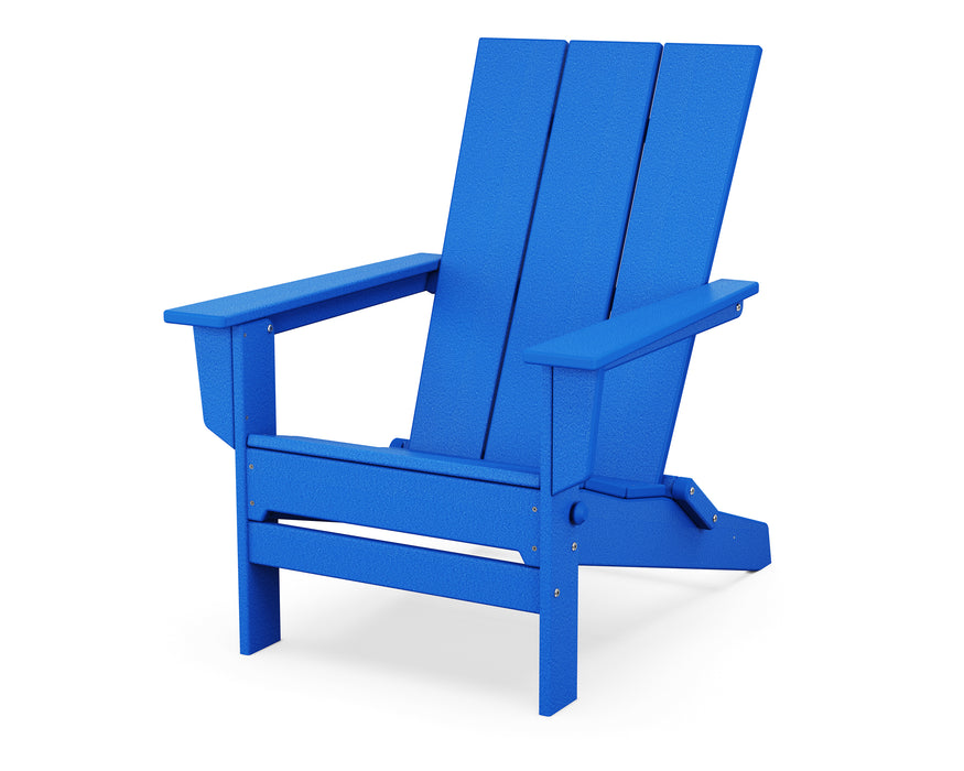 POLYWOOD® Modern Studio Folding Adirondack Chair in Sand