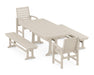 POLYWOOD Signature 5-Piece Dining Set with Trestle Legs in Sand