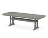POLYWOOD Nautical Trestle 39" x 97" Dining Table in Slate Grey