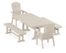POLYWOOD Nautical Adirondack 5-Piece Dining Set with Trestle Legs in Sand