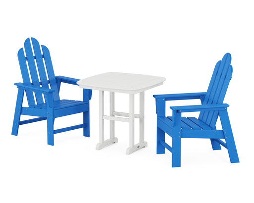 POLYWOOD Long Island 3-Piece Dining Set in Pacific Blue