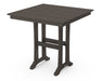 POLYWOOD Farmhouse Trestle 37" Counter Table in Vintage Coffee