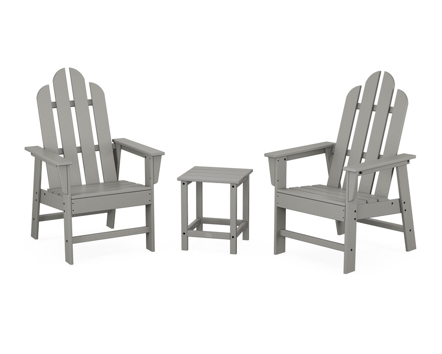 POLYWOOD® Long Island 3-Piece Upright Adirondack Chair Set in Sunset Red