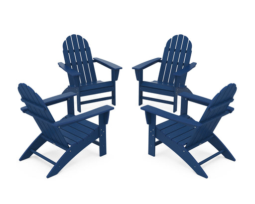 POLYWOOD Vineyard 4-Piece Adirondack Conversation Set in Navy