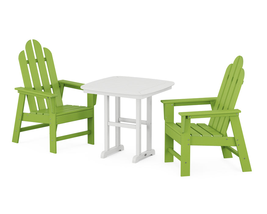 POLYWOOD Long Island 3-Piece Dining Set in Lime