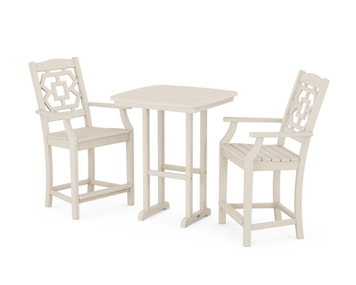 Martha Stewart by POLYWOOD Chinoiserie 3-Piece Counter Set in Sand