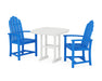 POLYWOOD Classic Adirondack 3-Piece Dining Set in Pacific Blue