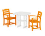 POLYWOOD La Casa Café 3-Piece Dining Set in Tangerine
