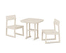 POLYWOOD EDGE Side Chair 3-Piece Dining Set in Sand