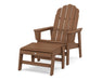 POLYWOOD® Vineyard Grand Upright Adirondack Chair with Ottoman in Teak
