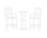 Martha Stewart by POLYWOOD Chinoiserie 3-Piece Farmhouse Bar Set in White