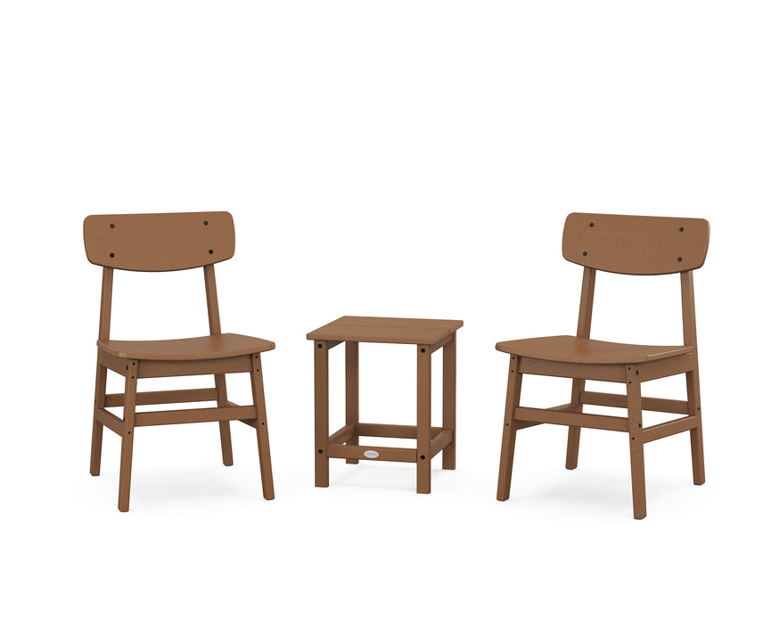 POLYWOOD® Modern Studio Urban Chair 3-Piece Seating Set in Teak