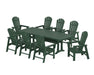 POLYWOOD South Beach 9-Piece Dining Set with Trestle Legs in Green