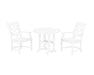 Martha Stewart by POLYWOOD Chinoiserie 3-Piece Farmhouse Dining Set in White