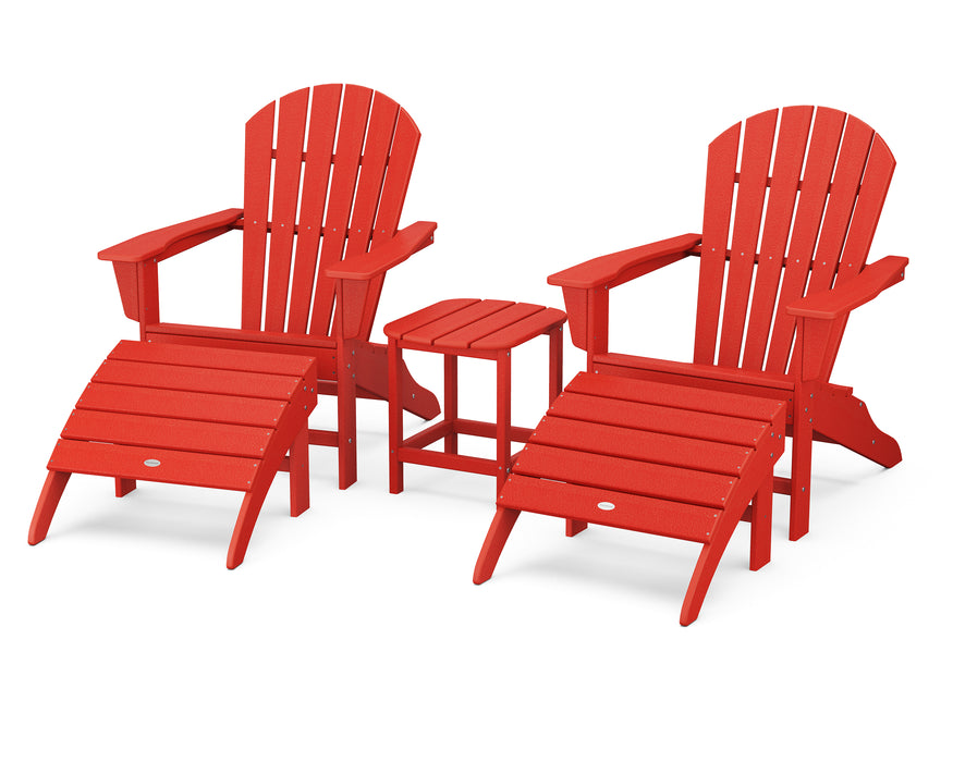 POLYWOOD South Beach Adirondack 5-Piece Set in Sunset Red