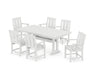 POLYWOOD® Mission Arm Chair 7-Piece Farmhouse Dining Set with Trestle Legs in Black