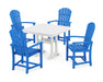POLYWOOD Palm Coast 5-Piece Dining Set with Trestle Legs in Pacific Blue