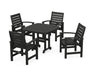 POLYWOOD Signature 5-Piece Dining Set in Black