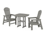 POLYWOOD South Beach 3-Piece Dining Set in Slate Grey