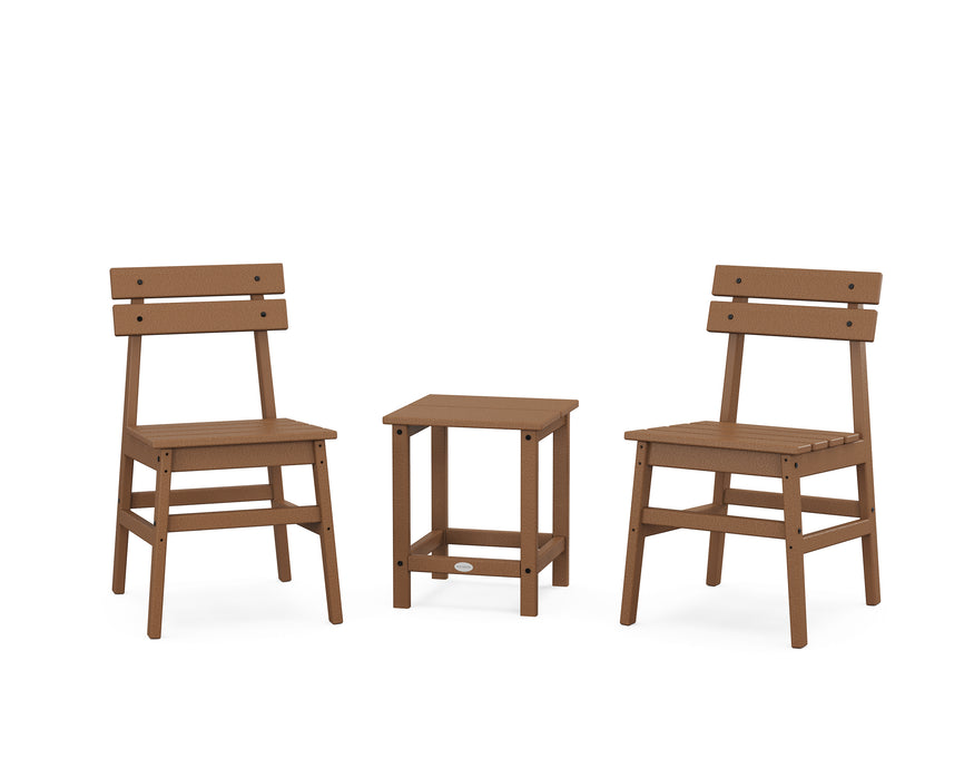 POLYWOOD® Modern Studio Plaza Chair 3-Piece Seating Set in Teak