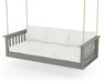 POLYWOOD Vineyard Daybed Swing in Slate Grey with Natural Linen fabric