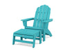 POLYWOOD® Vineyard Grand Adirondack Chair with Ottoman in Black