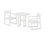 POLYWOOD EDGE 3-Piece Dining Set in White