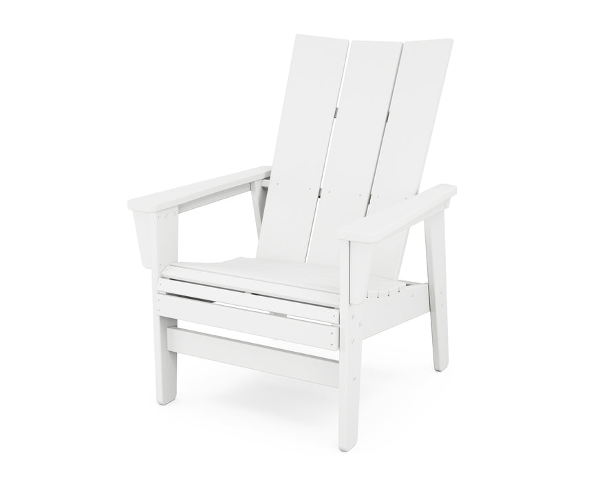 POLYWOOD® Modern Grand Upright Adirondack Chair in White