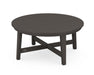 POLYWOOD Newport 36" Round Coffee Table in Vintage Coffee