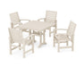 POLYWOOD Signature 5-Piece Farmhouse Dining Set With Trestle Legs in Sand