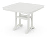 POLYWOOD Nautical Trestle 37" Dining Table in Vintage White