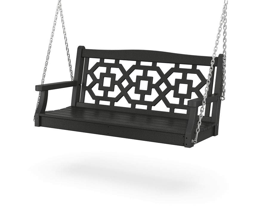 Martha Stewart by POLYWOOD Chinoiserie 48” Swing in Black