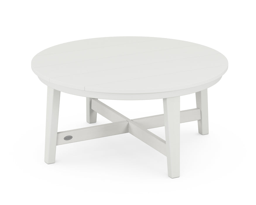 POLYWOOD Newport 36" Round Coffee Table in Vintage White