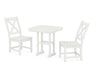 POLYWOOD Braxton Side Chair 3-Piece Dining Set in Vintage White