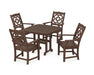 Martha Stewart by POLYWOOD Chinoiserie 5-Piece Dining Set in Mahogany
