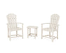 POLYWOOD® Palm Coast 3-Piece Upright Adirondack Chair Set in Slate Grey
