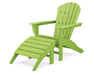 POLYWOOD South Beach Adirondack 2-Piece Set in Lime
