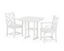 POLYWOOD Chippendale 3-Piece Dining Set in White