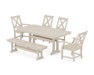POLYWOOD Braxton 6-Piece Dining Set with Trestle Legs in Sand