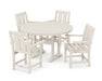 POLYWOOD® Mission 5-Piece Round Dining Set with Trestle Legs in Slate Grey